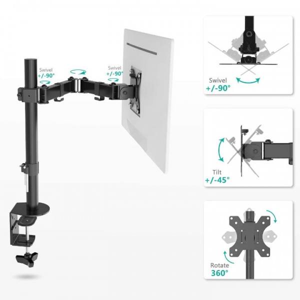 Giá Treo Màn Hình Máy Tính Kẹp Bàn M051 17-27 Inch - 4